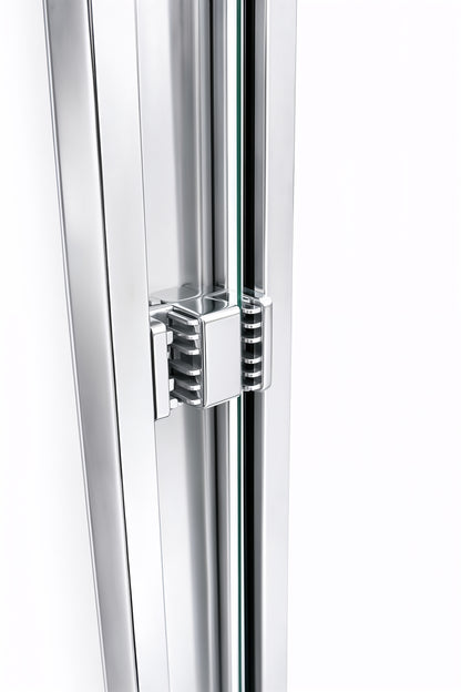 Strata (NBB-622) 60X60 Framed Double Sliding Shower Door For Bathtub - 8mm Tempered Glass