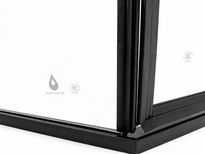 Elara (UAA-331) Framed Neo-Angle Diamond Corner Shower Enclosure, 8mm Tempered Glass, Left or Right Opening Option, 38" X 38" X 71"