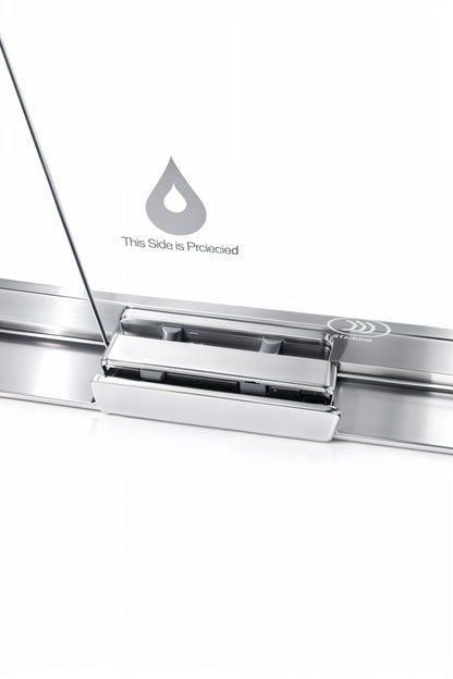 Strata (NBB-622) 60X60 Framed Double Sliding Shower Door For Bathtub - 8mm Tempered Glass