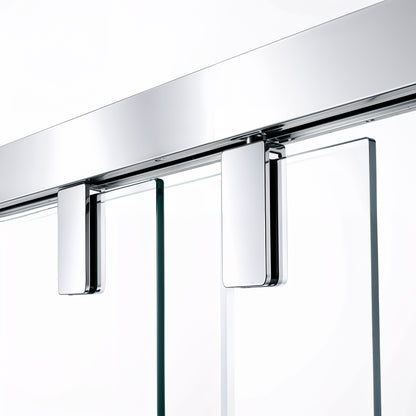 Strata (NBB-622) 60X60 Framed Double Sliding Shower Door For Bathtub - 8mm Tempered Glass
