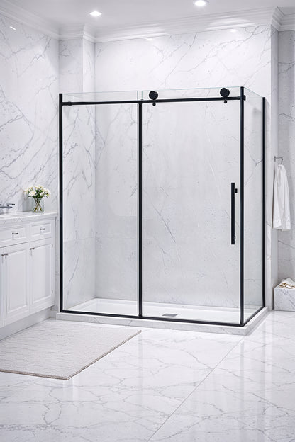 Rainhaven (W12-621) 60X76 Frameless Sliding Shower Door - 8mm Tempered Glass