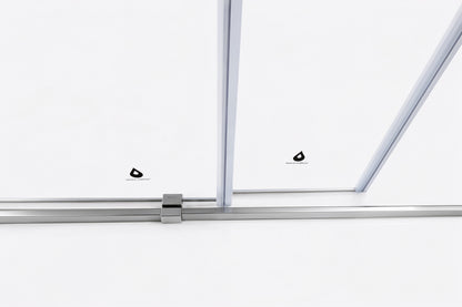 Cascade (NKB-622) 48X76 Framed Double Sliding Shower Door - 8mm Tempered Glass