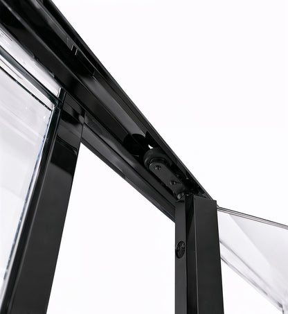 Axis (NVA-131) Framed Square Corner Sliding Shower Enclosure, Easy-Clean 8mm Tempered Glass, 36" x 36" x 71"