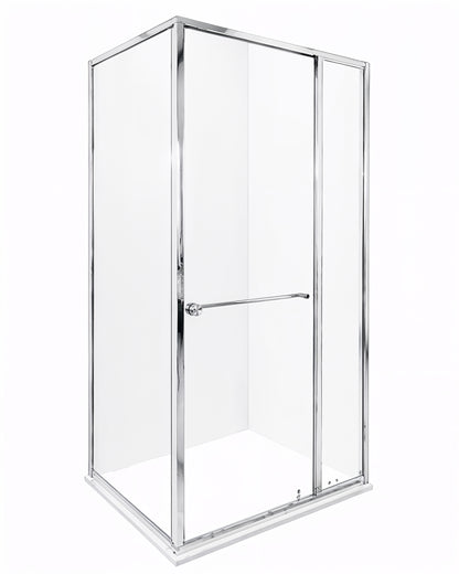 Axis (NVA-131) Framed Square Corner Sliding Shower Enclosure, Easy-Clean 8mm Tempered Glass, 36" x 36" x 71"