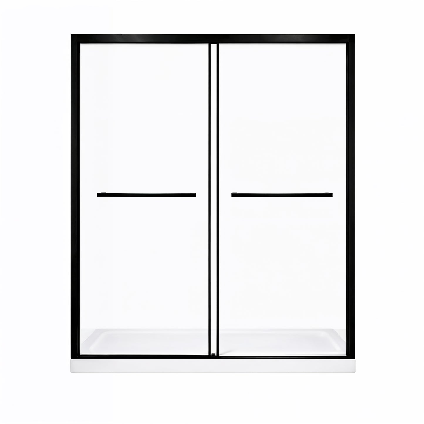Cascade (NKB-622) 48X76 Framed Double Sliding Shower Door - 8mm Tempered Glass